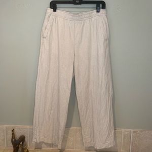 Cream linen pants trousers Old Navy Size M